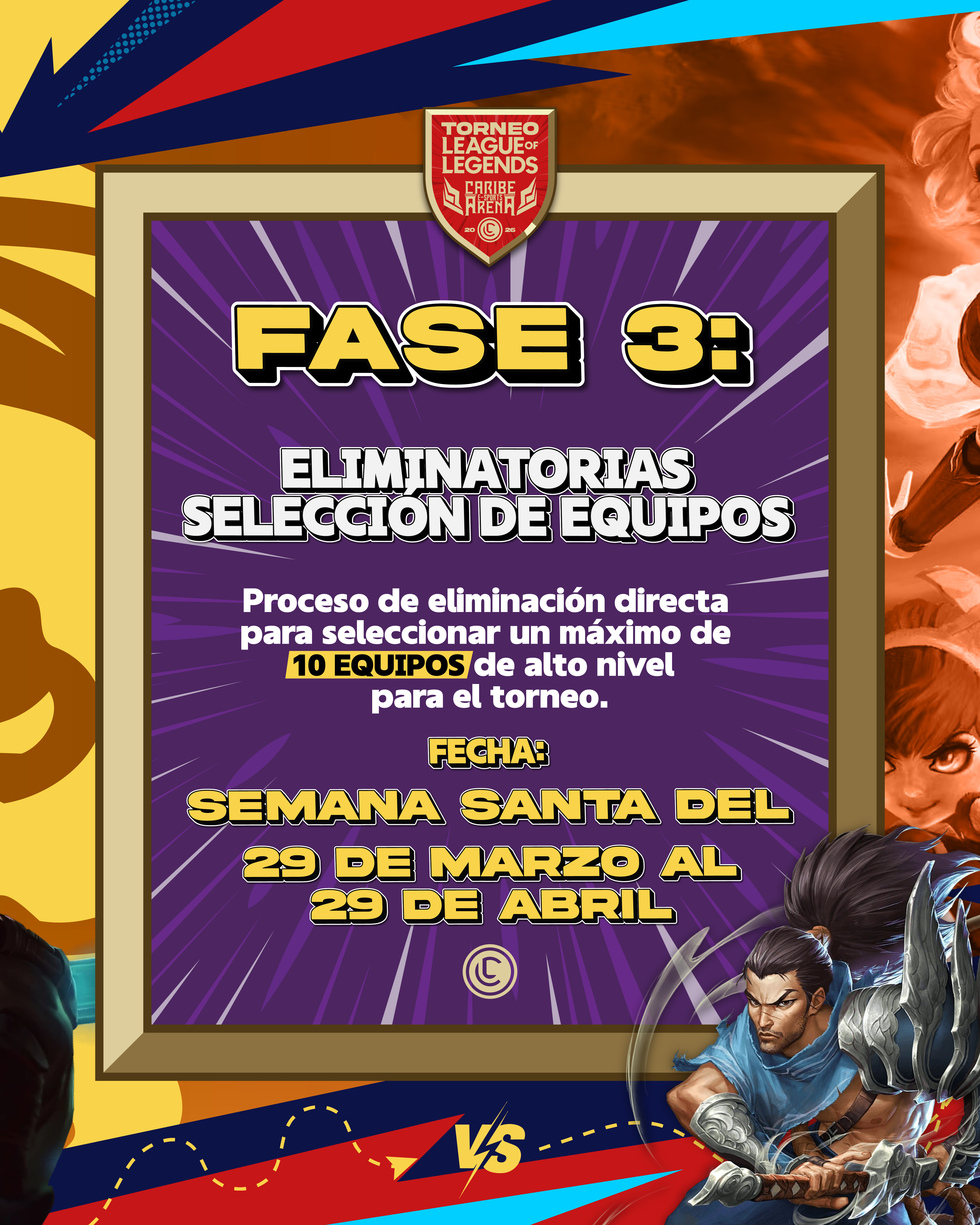 Fase torneo League of Legends Caribe e-Sports Arena